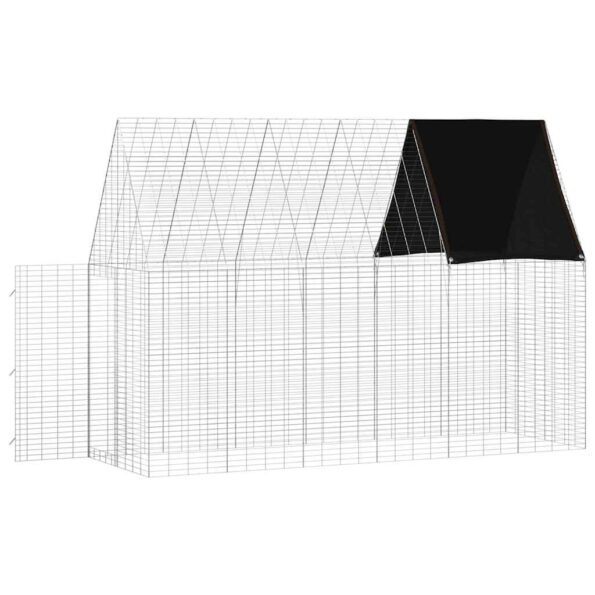 vidaXL Klietka pre králiky Strieborná 300 x 100 x 210 cm – Obrázok 6
