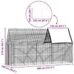 vidaXL Klietka pre králiky Strieborná 400 x 100 x 210 cm – Obrázok 12