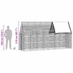 vidaXL Klietka pre králiky Strieborná 400 x 100 x 210 cm – Obrázok 13