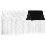 vidaXL Klietka pre králiky Strieborná 400 x 100 x 210 cm – Obrázok 2