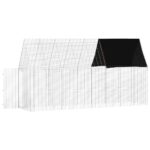 vidaXL Klietka pre králiky Strieborná 400 x 100 x 210 cm – Obrázok 6
