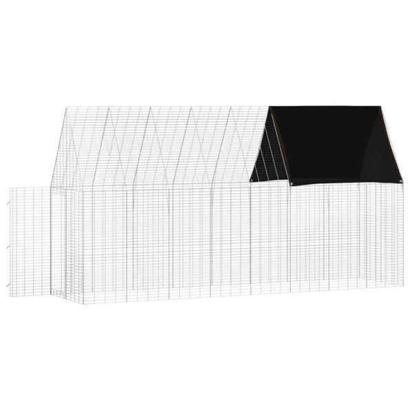 vidaXL Klietka pre králiky Strieborná 400 x 100 x 210 cm – Obrázok 6