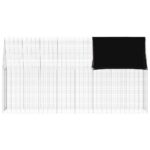 vidaXL Klietka pre králiky Strieborná 400 x 100 x 210 cm – Obrázok 8