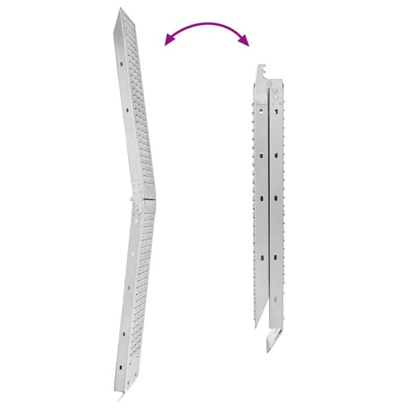 vidaXL Nakladacia rampy Strieborná 185 x 22,5 x 4,5 cm – Obrázok 9
