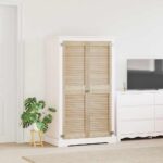 vidaXL Skříňové dvere s dverami 2 pcs Prírodná 140,5 x 2,1 x 39,5 cm