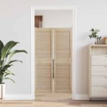vidaXL Skříňové dvere s dverami 2 pcs Prírodná 140,5 x 2,1 x 39,5 cm – Obrázok 3