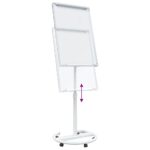 vidaXL Magnetická biela tabuľa Šedý a biely 62 x 62,5 x 197 cm EPS – Obrázok 10