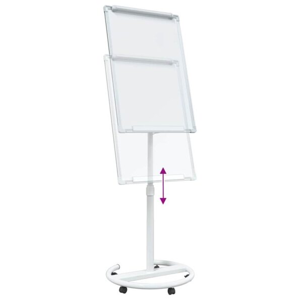 vidaXL Magnetická biela tabuľa Šedý a biely 62 x 62,5 x 197 cm EPS – Obrázok 10