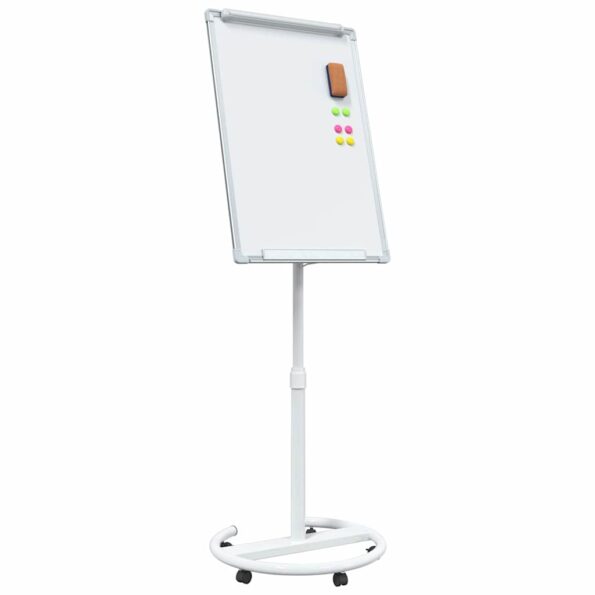 vidaXL Magnetická biela tabuľa Šedý a biely 62 x 62,5 x 197 cm EPS – Obrázok 2