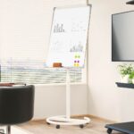vidaXL Magnetická biela tabuľa Šedý a biely 62 x 62,5 x 197 cm EPS – Obrázok 4