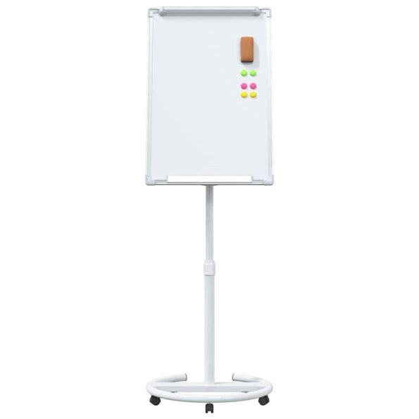 vidaXL Magnetická biela tabuľa Šedý a biely 62 x 62,5 x 197 cm EPS – Obrázok 5