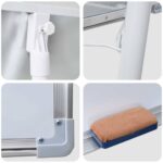 vidaXL Magnetická biela tabuľa Šedý a biely 62 x 62,5 x 197 cm EPS – Obrázok 8