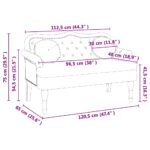 vidaXL Chesterfield lavica Čierna 120,5 x 65 x 75 cm Umelá koža – Obrázok 11