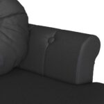 vidaXL Chesterfield lavica Čierna 120,5 x 65 x 75 cm Umelá koža – Obrázok 7