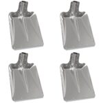 vidaXL Hlava lopaty 4 pcs Strieborná 43 x 32,5 cm Hliník – Obrázok 2