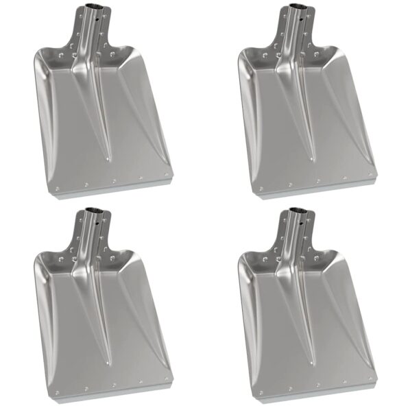 vidaXL Hlava lopaty 4 pcs Strieborná 43 x 32,5 cm Hliník – Obrázok 2