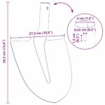 vidaXL Hlava lopaty Červená 39,5 x 27,5 cm – Obrázok 11