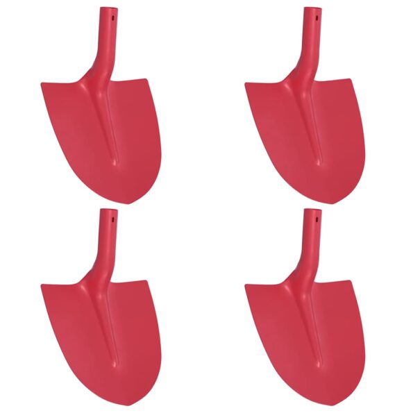 vidaXL Hlava lopaty 4 pcs Červená 39,5 x 27,5 cm – Obrázok 2