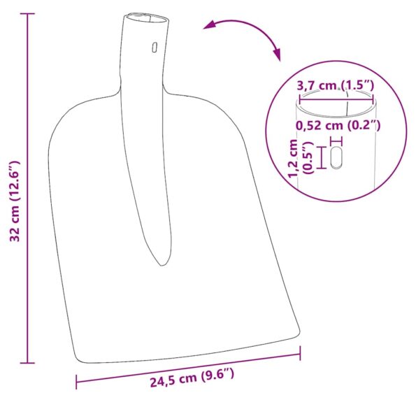 vidaXL Hlava lopaty Červená 32 x 24,5 cm – Obrázok 11