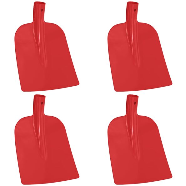 vidaXL Hlava lopaty 4 pcs Červená 32 x 24,5 cm – Obrázok 2