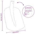 vidaXL Hlava lopaty Čierna 34,5 x 24 cm – Obrázok 11