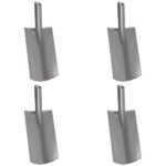 vidaXL Hlava lopaty 4 pcs Strieborná 43 x 17 cm – Obrázok 2