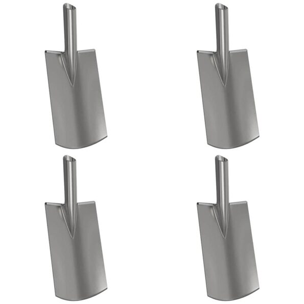 vidaXL Hlava lopaty 4 pcs Strieborná 43 x 17 cm – Obrázok 2