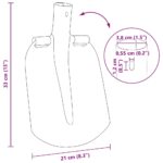 vidaXL Hlava lopaty Strieborná 33 x 21 cm – Obrázok 11