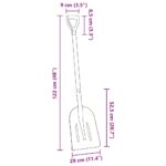 vidaXL Lopatka Strieborná 29 x 122 cm Hliník – Obrázok 8