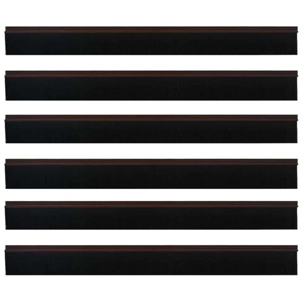 vidaXL Samolepiace tesnenia dverí s kefou 6 pcs Hnedá 100 cm – Obrázok 5