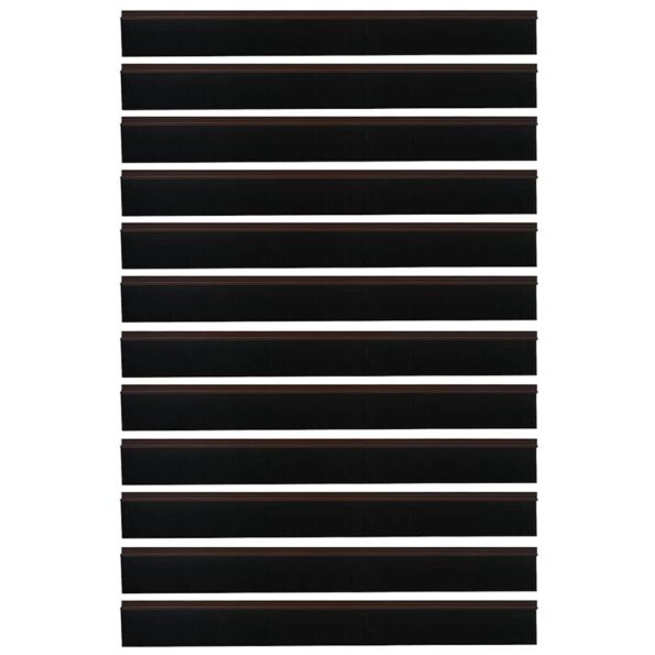 vidaXL Samolepiace tesnenia dverí s kefou 12 pcs Hnedá 100 cm – Obrázok 5