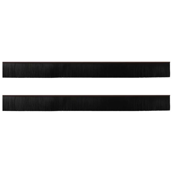 vidaXL Samolepiace tesnenia dverí s kefou 2 pcs Hnedá 100 cm – Obrázok 5