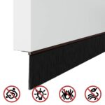 vidaXL Samolepiace tesnenia dverí s kefou 2 pcs Hnedá 100 cm – Obrázok 9