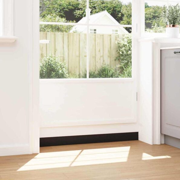 vidaXL Samolepiace tesnenia dverí s kefou 6 pcs Hnedá 100 cm – Obrázok 3