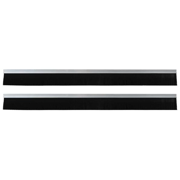 vidaXL Samolepiace tesnenia dverí s kefou 2 pcs Strieborná 100 cm – Obrázok 5