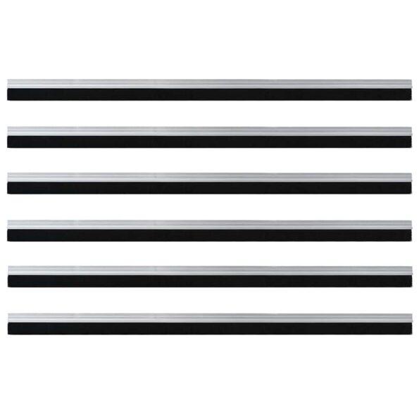 vidaXL Samolepiace tesnenia dverí s kefou 6 pcs Strieborná 100 cm – Obrázok 5