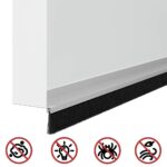 vidaXL Samolepiace tesnenia dverí s kefou 6 pcs Strieborná 100 cm – Obrázok 8