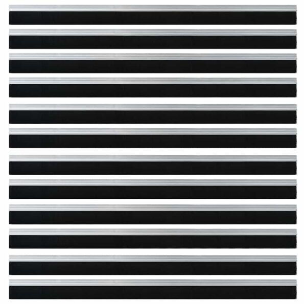 vidaXL Samolepiace tesnenia dverí s kefou 12 pcs Strieborná 100 cm – Obrázok 5