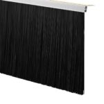 vidaXL Samolepiace tesnenia dverí s kefou 2 pcs Strieborná 100 cm – Obrázok 7