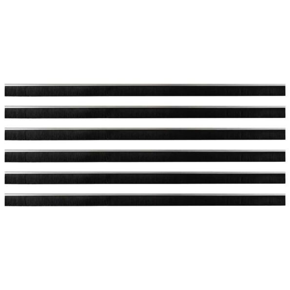 vidaXL Samolepiace tesnenia dverí s kefou 6 pcs Strieborná 100 cm – Obrázok 5