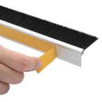 vidaXL Samolepiace tesnenia dverí s kefou 6 pcs Strieborná 100 cm – Obrázok 8