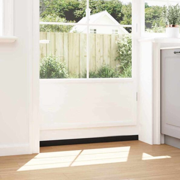 vidaXL Samolepiace tesnenia dverí s kefou 6 pcs Strieborná 100 cm – Obrázok 3