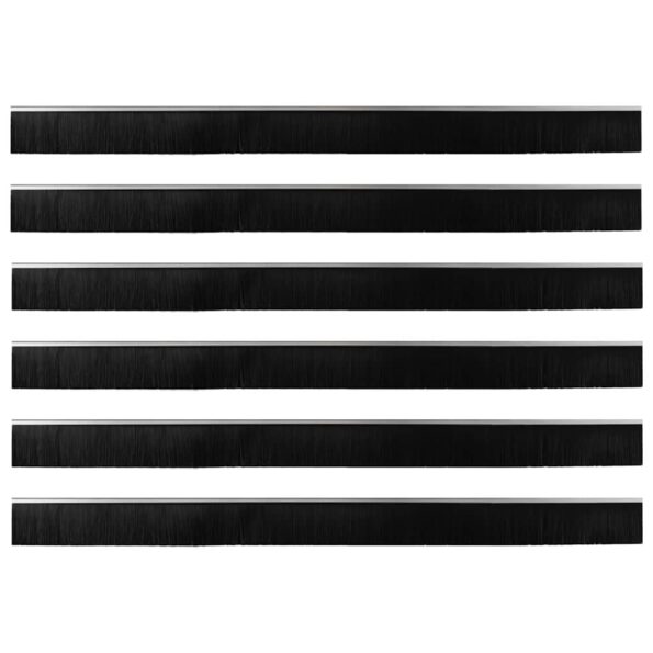 vidaXL Samolepiace tesnenia dverí s kefou 6 pcs Strieborná 100 cm – Obrázok 5