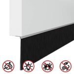 vidaXL Samolepiace tesnenia dverí s kefou 6 pcs Strieborná 100 cm – Obrázok 9