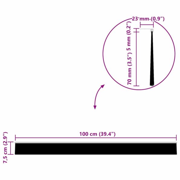vidaXL Samolepiace tesnenia dverí s kefou 12 pcs Strieborná 100 cm – Obrázok 11