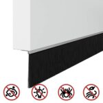 vidaXL Samolepiace tesnenia dverí s kefou 12 pcs Strieborná 100 cm – Obrázok 9