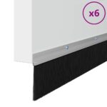 vidaXL Kefkové tesnenia na dvere s montážou na skrutky 6 pcs – Obrázok 3