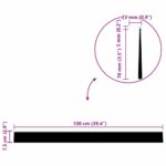 vidaXL Kefkové tesnenia na dvere s montážou na skrutky 2 pcs 100 cm – Obrázok 12
