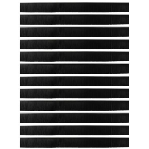 vidaXL Kefkové tesnenia na dvere s montážou na skrutky 12 pcs – Obrázok 5