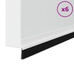 vidaXL Samolepiace tesnenia dverí s kefou 6 pcs Biela 100 cm – Obrázok 3
